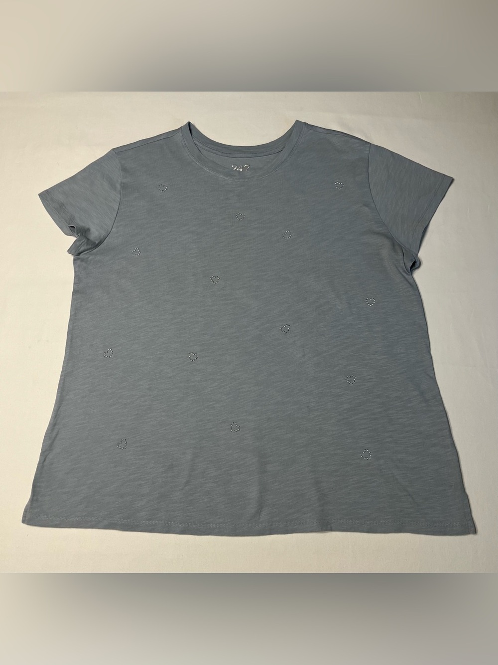 Women’s Short Sleeve Gray Casual Tee Plus Size 0X
